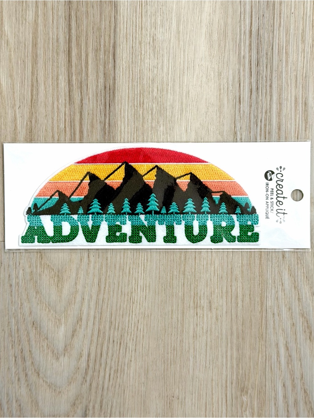 Adventure Peel & Stick Iron-On Appliqué Embroidered Patch Mountains Outdoors - Picture 1 of 6